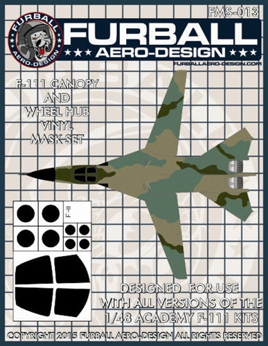 ファーボール FMS-013 1/48 F-111アードバークのキャノピー&ホイールハブ用ビニールマスクセット(アカデミー用)