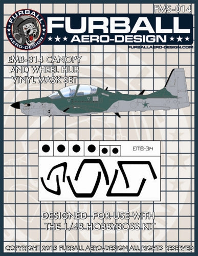 ファーボール FMS-014 1/48 EMB-314 スーパートゥッカノのキャノピー&ホイールハブ用ビニールマスクセット(ホビーボス用)