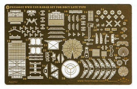 ファイブスターモデル FS350032 1/350 WWII時のアメリカ海軍戦艦・空母用レーダーセットII(後期型)