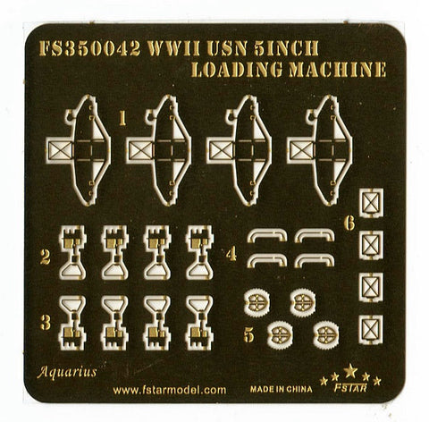 ファイブスターモデル FS350042 1/350 WWII アメリカ海軍 5インチ演習砲 (4基セット) 3Dプリンター製
