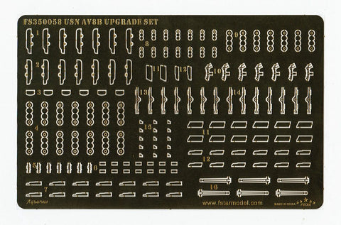 ファイブスターモデル FS350058 1/350 アメリカ海軍 AV-8B ハリアーII用アップグレードセット (6セット) (トランぺッター06259用)