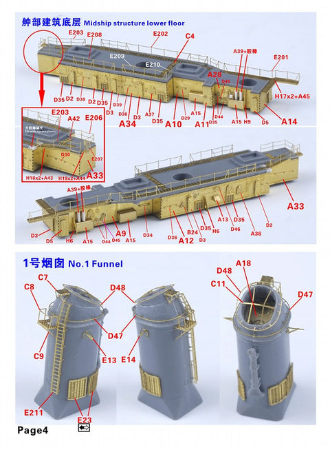 ファイブスターモデル FS350064 1/350 アメリカ海軍 フレッチャー級駆逐艦 コンプリートアップグレートセット(タミヤ78012用)