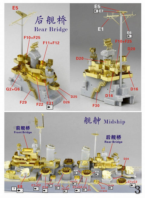 ファイブスターモデル FS700065 1/700 WWII アメリカ国海軍 重巡洋艦 CA-72 ピッツバーグ アップグレードセット(トランぺッター05726用)