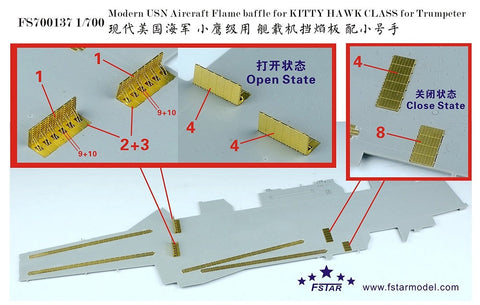 ファイブスターモデル FS700137 1/700 アメリカ海軍 航空母艦用ブラストディフレクター(トランぺッター用)