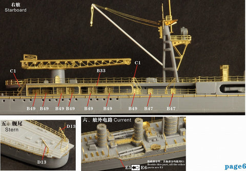 ファイブスターモデル FS710016 1/700 日本海軍 軽巡洋艦 川内用 アップグレードセット(アオシマ 04008用)