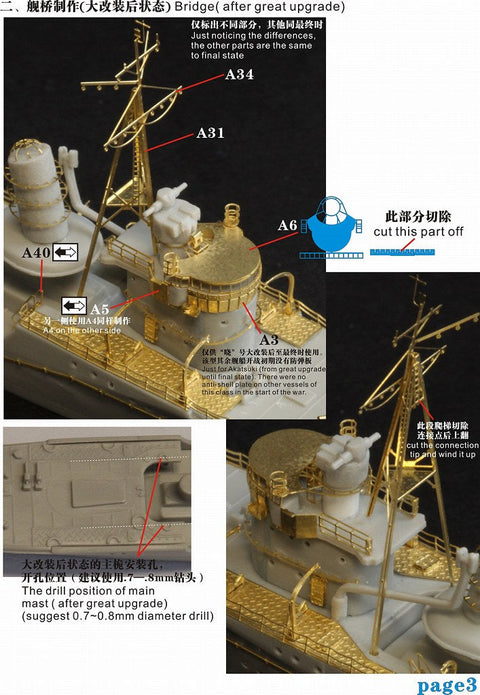 ファイブスターモデル FS710017 1/700 日本海軍 特型駆逐艦III型 暁用 アップグレードセット