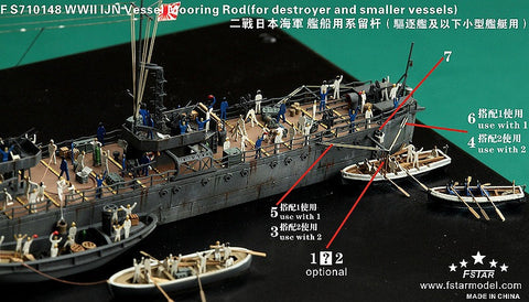 ファイブスターモデル FS710148 1/700 WWII 日本海軍 小型艦艇用 係留用ロッド