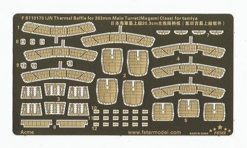 ファイブスターモデル FS710175 1/700 日本海軍 重巡洋艦 最上型用203mm砲塔 断熱板