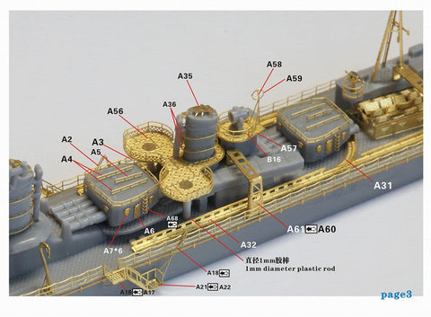 ファイブスターモデル FS710258 1/700 WWII 日本海軍 朝潮型駆逐艦前期型 アップグレードセット