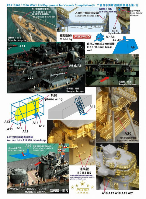 ファイブスターモデル FS710308 1/700 WWII 日本海軍 艦艇用装備セット2