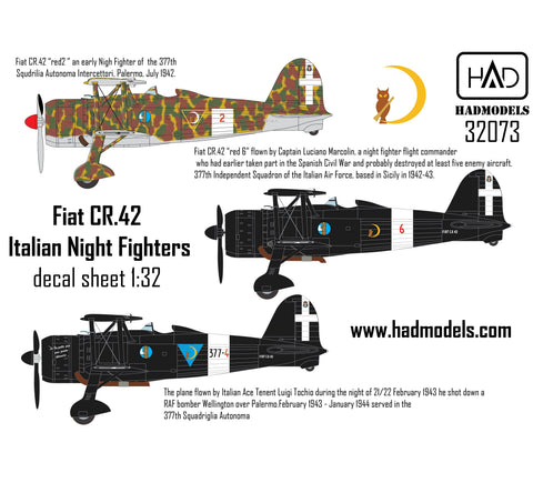 HADモデル 32073 1/32 CR-42 イタリア夜間戦闘機 デカール ICM キット