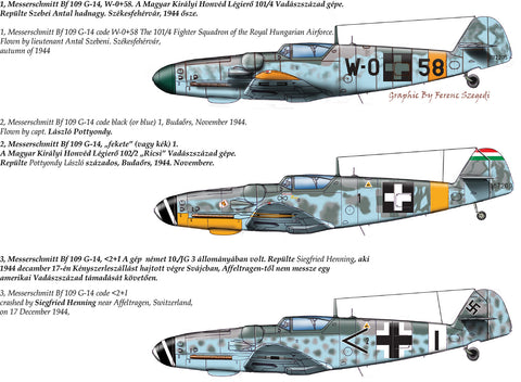HADモデル 48174 1/48 メッサーシュミット Bf 109 G-14 デカールシート