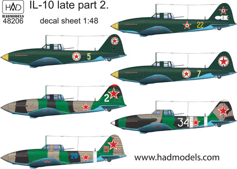 HADモデル 48206 1/48 Il-10 パート2 デカールシート