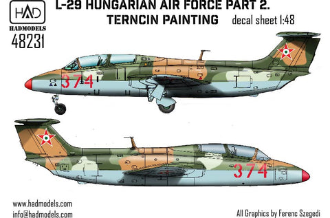 HADモデル 48231 1/48 L-29 ハンガリー空軍 パート2 デカールシート