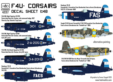 HADモデル 48267 1/48 F4U-コルセア デカールシート パート2