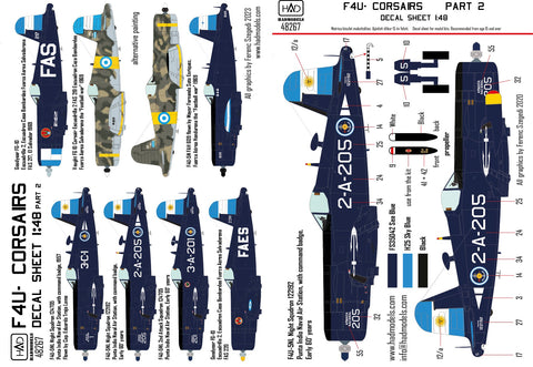 HADモデル 48267 1/48 F4U-コルセア デカールシート パート2