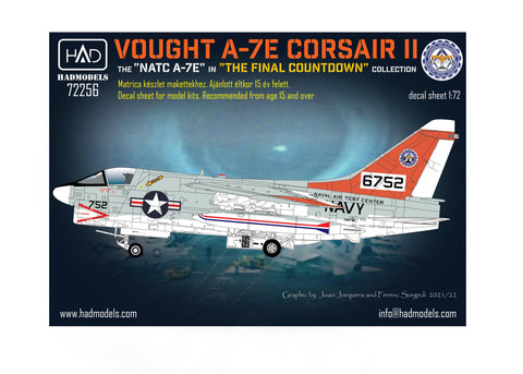HADモデル 72256 1/72 A-7E アメリカ海軍航空試験センター「最後のコパントダウン」デカールシート