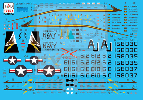 HADモデル E481004 1/48 EA-6B プラウラー VAQ-134 「ガルーダス」の「ファイナル・カウントダウン」デカール