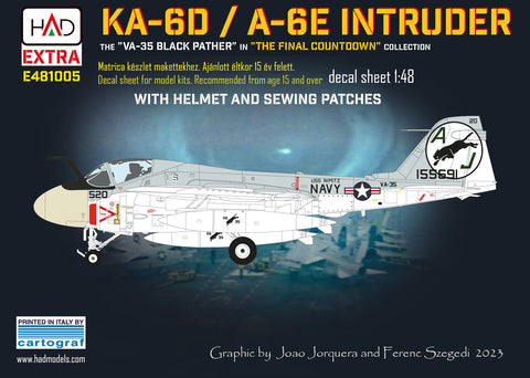 HADモデル E481005 1/48 A-6E イントルーダー「ファイナル・カウントダウン」デカールシート