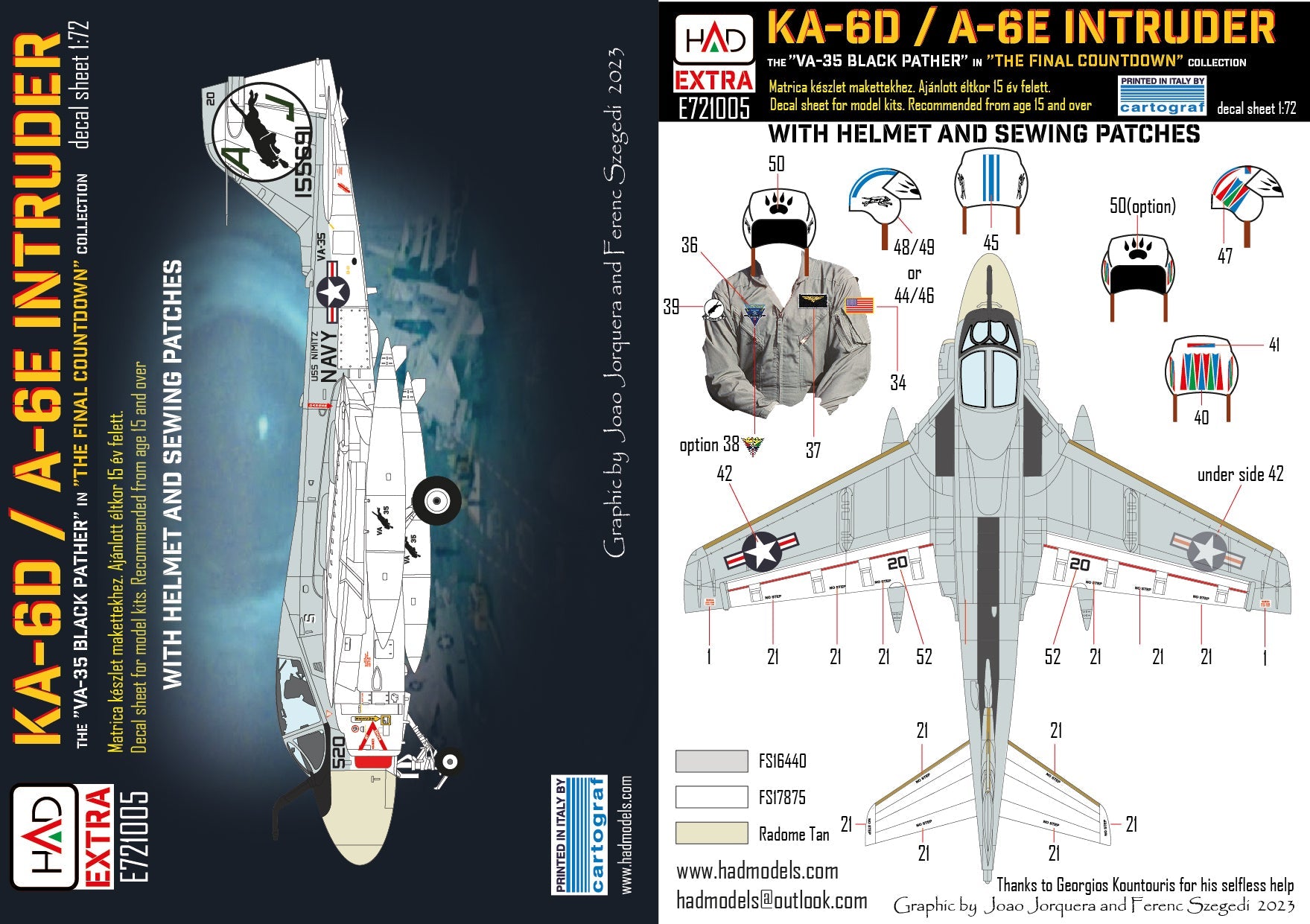 HADモデル E721005 1/72 A-6E イントルーダー「ファイナル