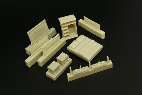 ハウラー HLH72119 1/72 汎用 寝室の家具セット