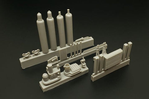 ハウラー HLU35117 1/35 汎用 卓上ボール盤,レバーシャー,酸素アセチレンボンベ