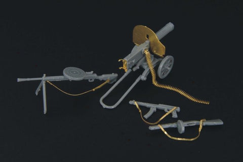 ハウラー HLX48082 1/48 WWII ソビエト 小火器用 機銃防楯,スリング&弾薬ベルトセット(タミヤフィギュアセット用)