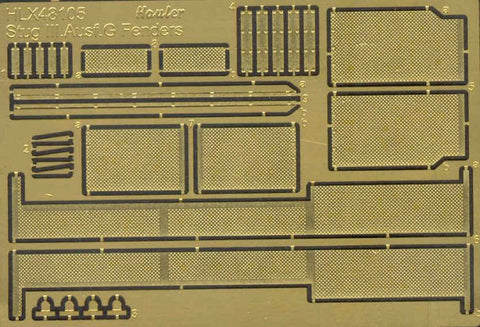 ハウラー HLX48105 1/48 WWII ドイツ III号突撃砲 G型 フェンダー(タミヤ用)