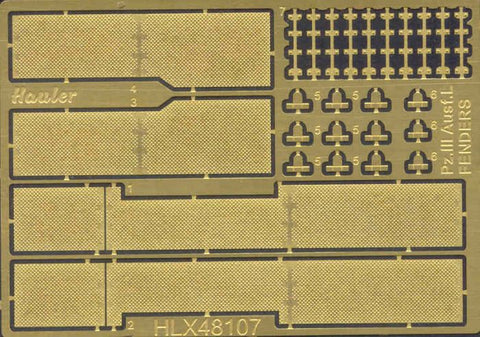 ハウラー HLX48107 1/48 WWII ドイツ III号戦車 L型 フェンダー(タミヤ用)
