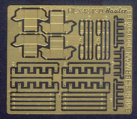 ハウラー HLX48130 1/48 WWII イギリス シャーマン 装備品アクセサリーセット