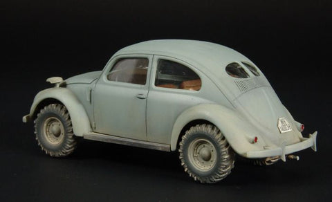ハウラー HLX48173 1/48 WWII ドイツ フォルクスワーゲン type 82E ケーファー レジンホイールセット(タミヤ用)