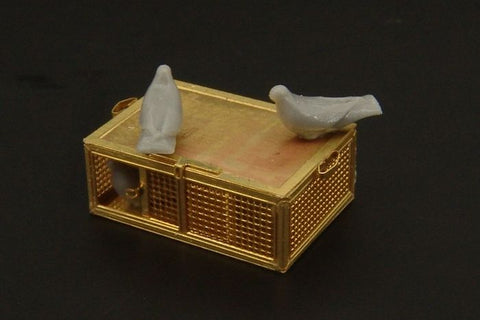 ハウラー HLX48311 1/48 WWII アメリカ 軍用伝書鳩とケージ