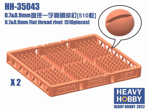 ヘビーホビー HH-35043 0.7&0.9mm 丸ネジ マイナス (510個)