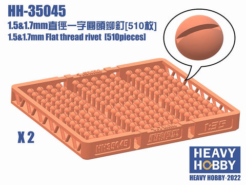 ヘビーホビー HH-35045 1.5&1.7mm 丸ネジ マイナス (310個)