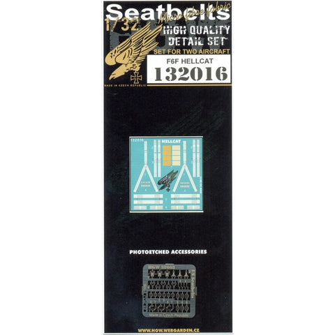 HGW 132016 1/32 F6F-3 / 3N / 5 / 5N ヘルキャット シートベルト 2セット | トランペッター用