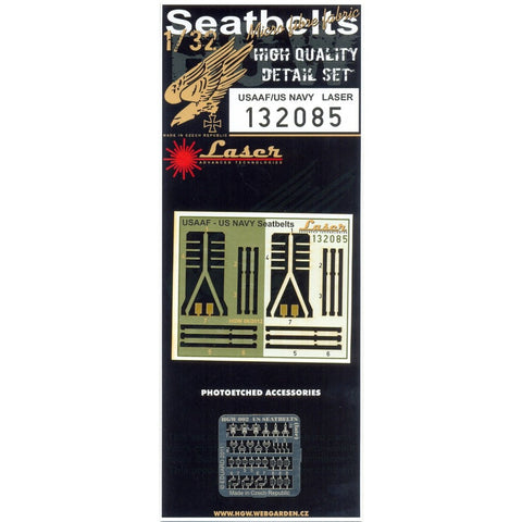 HGW 132085 1/32 USAAF + US NAVY シートベルト pre-cut (laser)