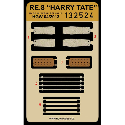 HGW 132524 1/32 RE.8 ハリー・テイト シートベルト pre-cut (laser) | ウイングナットウイングス用