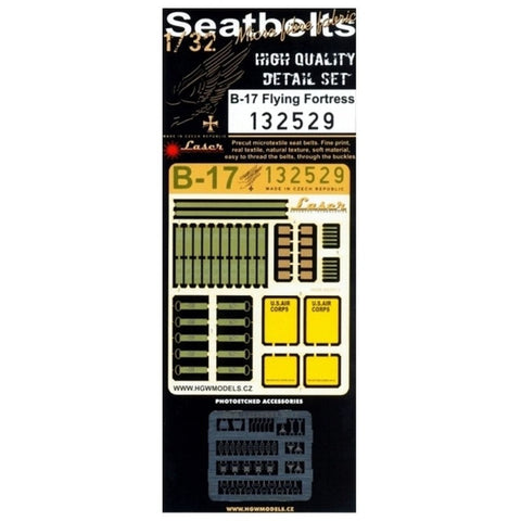 HGW 132529 1/32 B-17 Seatbelts シートベルト pre-cut (laser) | HKモデル用