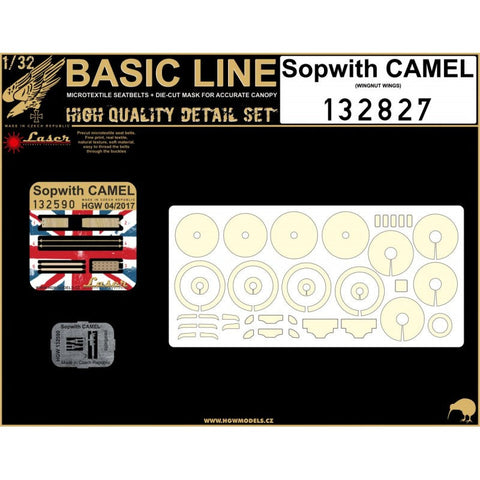 HGW 132827 1/32 ソッピースキャメル シートベルト BASIC LINE: seatbelts + masks | ウイングナットウイングス用