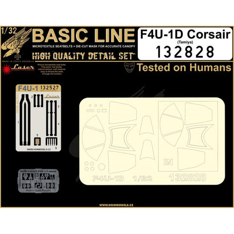 HGW 132828 1/32 F4U-1D コルセア シートベルト BASIC LINE: seatbelts + masks | タミヤ用