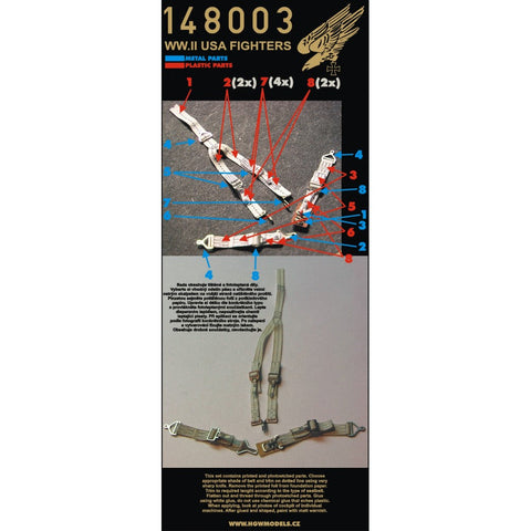 HGW 148003 1/48 U.S. 戦闘機 シートベルト 2セット | WWII時
