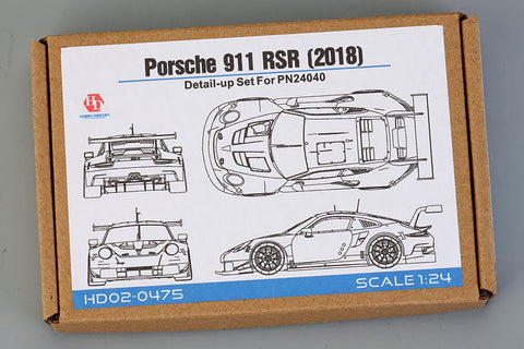 ホビーデザイン HD02-0475 1/24 ポルシェ 911 RSR(2018) ディテールアップセット (NuNu PN24040用) (エッチング+メタルパーツ+レジン)