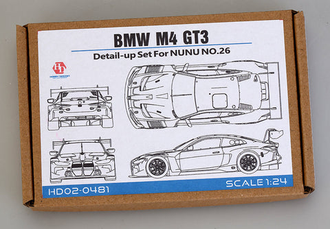 ホビーデザイン HD02-0481 1/24 BMW M4 GT3 ディテールアップセット For NUNU NO.26(エッチング+メタルパーツ+レジン)