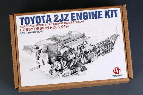 ホビーデザイン HD03-0497 1/24 トヨタ 2JZ エンジン キット (レジン+エッチングパーツ)