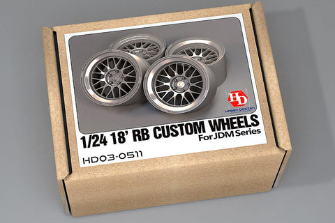 ホビーデザイン HD03-0511 1/24 18インチ RB Custom ホイール For Jdm シリーズ (レジン+メタルホイール+エッチングパーツ)