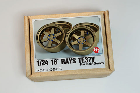 ホビーデザイン HD03-0525 1/24 18インチ レイズ TE37V ホイール For Jdm シリーズ (レジン+メタルホイール)