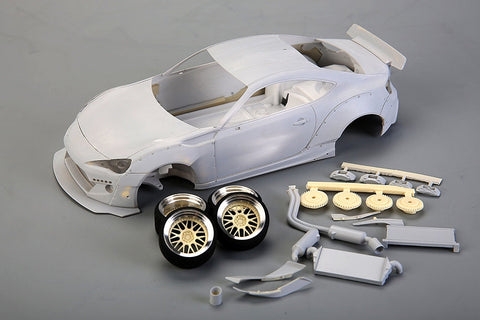 ホビーデザイン HD03-0545 1/24 RB トヨタ FT86 V2.0 ワイドボディキットディティールアップセット (タミヤ用) 24323&24336 (レジン+エッチングパーツ+デカール+メタルホイール+メタルパーツ)