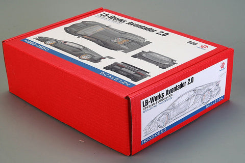 ホビーデザイン HD03-0550 1/24 LB-Works アヴェンタドール 2.0 フルディティールキット(レジン+エッチングパーツ+デカール+メタルホイール+メタルパーツ+メタルロゴ)