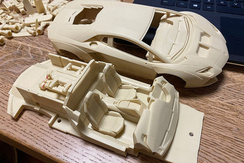 ホビーデザイン HD03-0550 1/24 LB-Works アヴェンタドール 2.0 フルディティールキット(レジン+エッチングパーツ+デカール+メタルホイール+メタルパーツ+メタルロゴ)