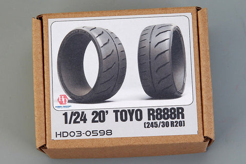 ホビーデザイン HD03-0598 1/24 20インチ トーヨー R888R (245/30 R20) タイヤ
